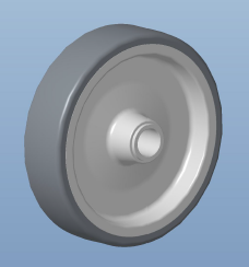 Samostatné polyuretánové koleso 160 mm, plastový disk, klzné, nosnosť 500 kg.